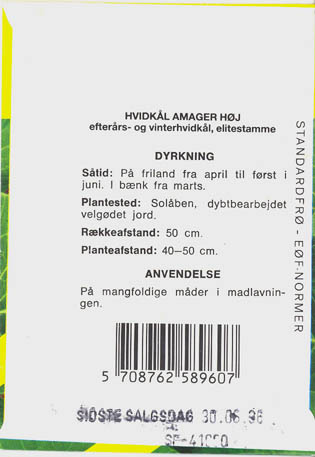 Hvidkl, Amager hj, Brassica oleracea </i>L. var. <i>alba