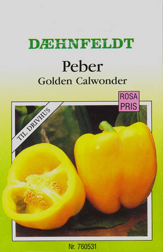Peberfrugt (Spansk peber), Golden Calwonder, Capsicum annuum </i>L.<i>