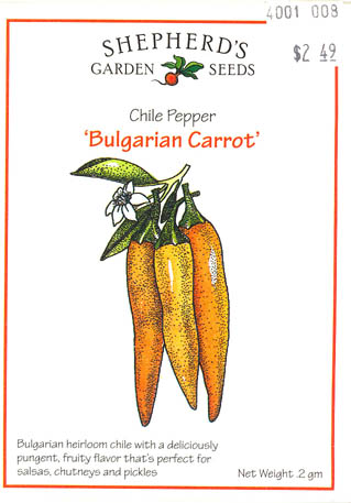 Chilipeber, Bulgarian Carrot, Capsicum annuum </i>L.<i>