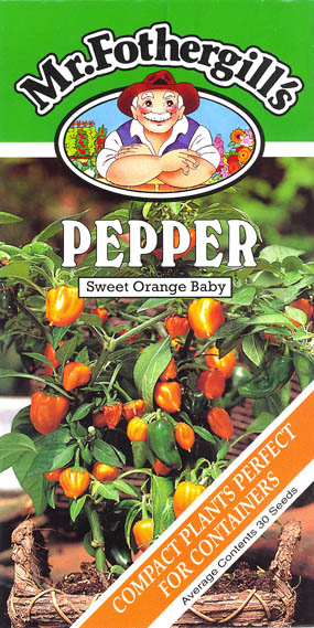 Peberfrugt (Spansk peber), Sweet Orange Baby, Capsicum annuum </i>L.<i>