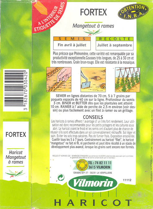 Havebnne, Fortex, Phaseolus vulgaris </i>L.<i>
