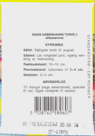 Radis, Kbenhavns torve 2, Raphanus sativa </i>L.<i>