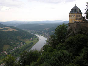 Udsigt over Elbe fra Festung Knigstein